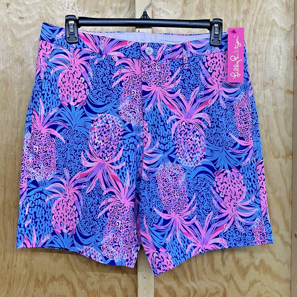 Lilly Pulitzer Other - Lilly Pulitzer Size 34 Beaumont Shorts Pineapple Borealis Blue Tropic Down Low